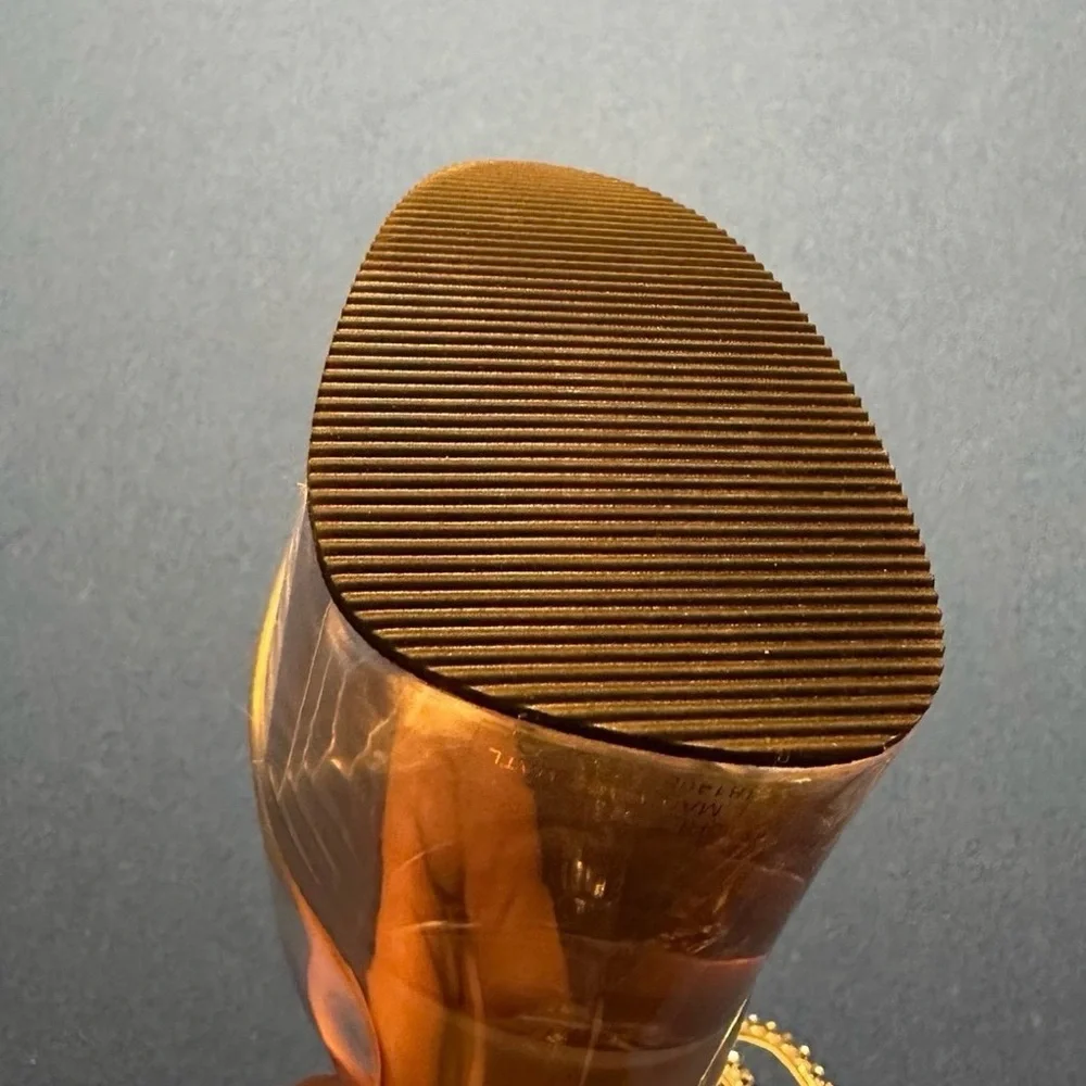 Pleaser Silver Spiral Platform Heels New Size 5 - Picture 7 of 8